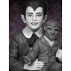 The Munsters Eddie Munster and Television Maquette Black and White version 16 cm